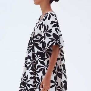 H&M Black and White Floral Mini Dress